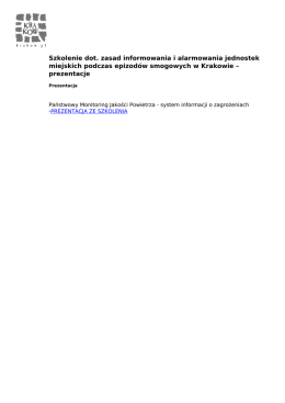 Szkolenie dot. zasad informowania i alarmowania jednostek