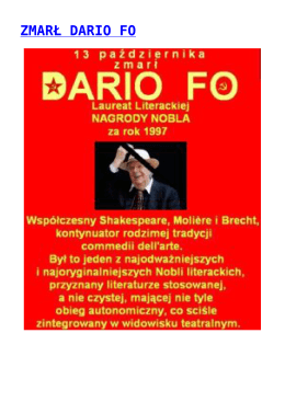 ZMARŁ DARIO FO