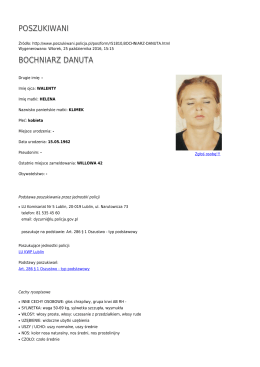 Generuj PDF - Poszukiwani