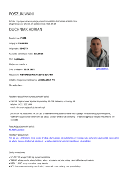 Generuj PDF - Poszukiwani