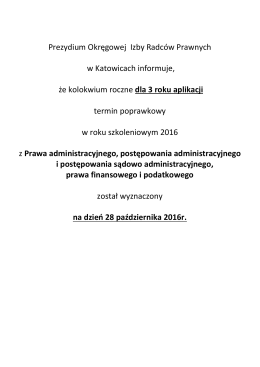 otwórz - Okręgowa Izba Radców Prawnych w Katowicach