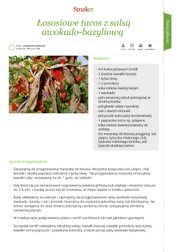 Łososiowe tacos z salsą awokado-bazyliową