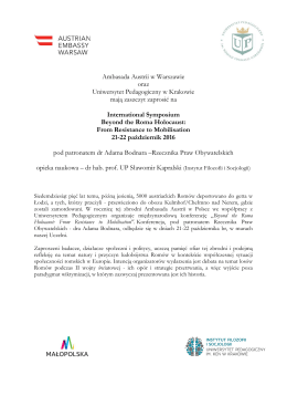 Zaproszenie - Uniwersytet Pedagogiczny w Krakowie