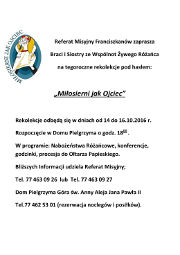 „Miłosierni jak Ojciec”