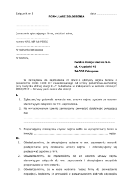 formularz zgłoszenia