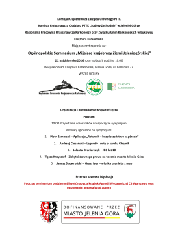 Jelenia G&oacute;ra - Komisja Krajoznawcza ZG PTTK