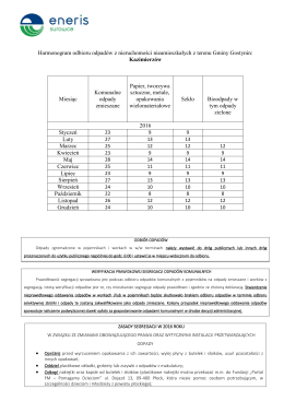 Harmonogram odbioru dla wsi&hellip;&hellip;