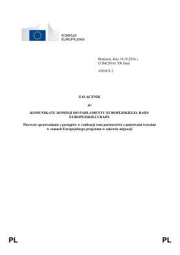 KOMISJA EUROPEJSKA Bruksela, dnia 18.10.2016 r. COM(2016