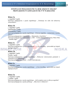 Innowacje pedagogiczne