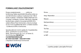 formularz zgłoszeniowy