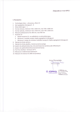 5. Załącznik nr 4 do SIWZ - specyfikacja techniczna