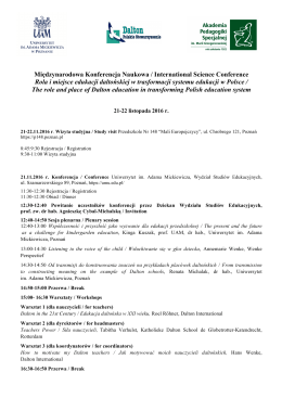 Informacje - Polskie Stowarzyszenie Dalton
