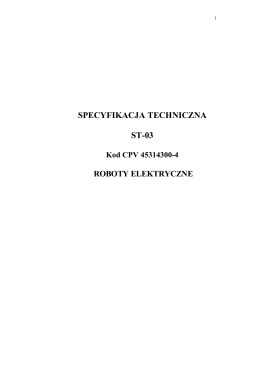 SPECYFIKACJA TECHNICZNA