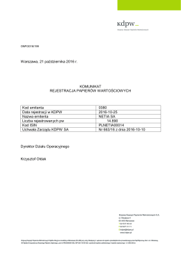 ONP/2016/199 - NETIA SA