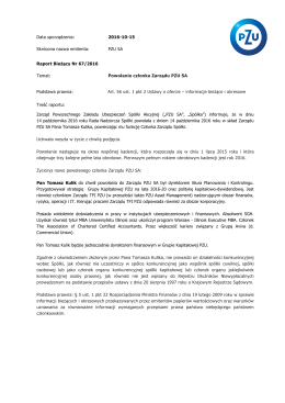 Powołanie członka Zarządu