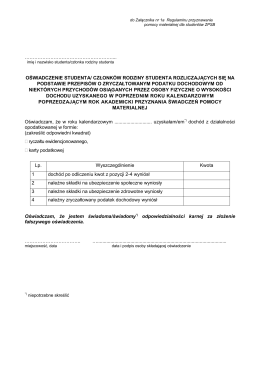 Oświadczenie – podatek zryczałtowany
