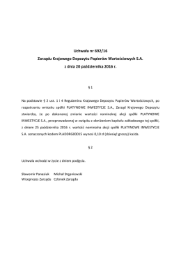 Uchwała Nr 0692-2016