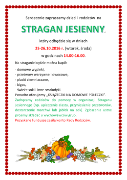 Stragan Jesienny 2016-więcej informacji tutaj