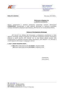 Zmiana nr 4 do zapytania