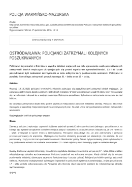 policja warmińsko-mazurska ostróda/iława: policjanci zatrzymali