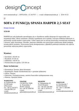 SOFA Z FUNKCJĄ SPANIA HARPER 2,5 SEAT