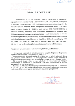 obwieszczenie