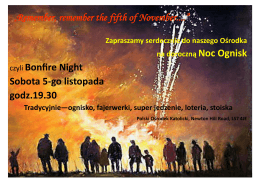 „Remember, remember the fifth of November....” czyli Bonfire Night