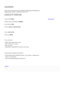 Generuj PDF - Zaginieni