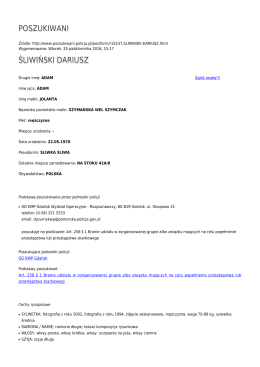 Generuj PDF - Poszukiwani