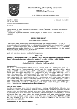 Olomoucký kraj - průtah obcí B-L