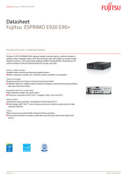 Datasheet Fujitsu ESPRIMO E920 E90+