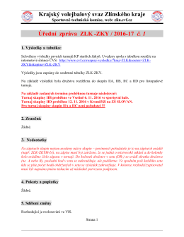 Úřední zpráva PKVS-ZKY / 2010
