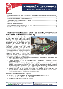 Informačn&iacute; zpravodaj PID č. 19/2016