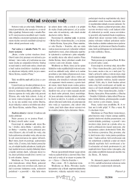 Obřad svěcen&iacute; vody