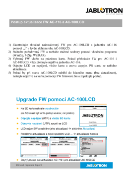 Postup aktualizace AC-116 a AC-100LCD