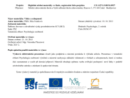Vlohy a schopnosti - SZ&Scaron; a VO&Scaron; zdravotnick&aacute; Česk&eacute; Budějovice