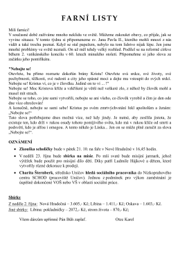 29. neděle v mezidob&iacute; - Farnost Nov&aacute; Hradečn&aacute;