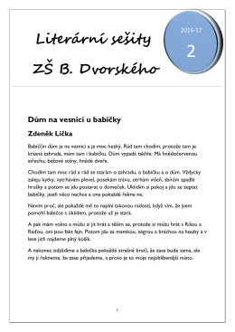 Liter&aacute;rn&iacute; se&scaron;ity Z&Scaron; B. Dvorsk&eacute;ho