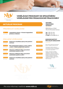 programy ke společnému vzdělávání