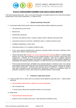 statut funkcion&aacute;ře podzimn&iacute; tour czech dance masters