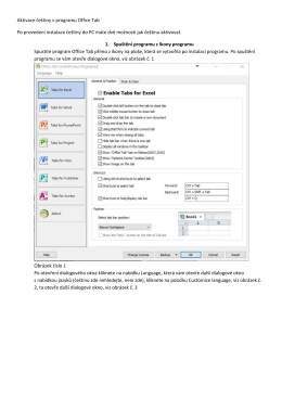 Způsob instalace češtiny do programu