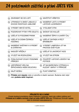 24 podzimn&iacute;ch z&aacute;žitků a př&aacute;n&iacute; JDĚTE VEN