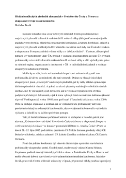 1 Hled&aacute;n&iacute; uměleck&yacute;ch předmětů uloupen&yacute;ch v Protektor&aacute;tu Čechy a