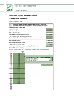 Informativn&iacute; v&yacute;počet starobn&iacute;ho důchodu.
