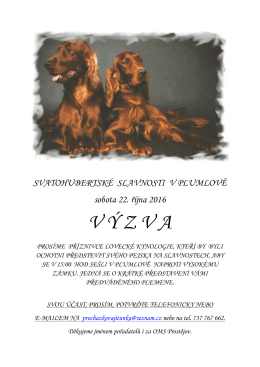V Ý ZVA - Myslivost