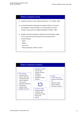 1. Definice analytické chemie, etymologie