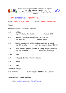 24. Firemn&iacute; den: HEXION as