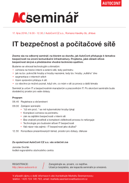 IT bezpečnost a poč&iacute;tačov&eacute; s&iacute;tě