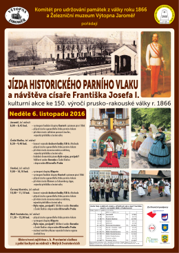 jízda historického parního vlaku a návštěva císaře