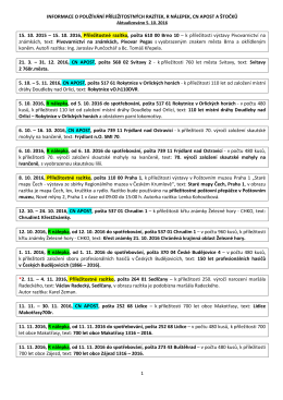 Připravovaná razítka a nálepky ČP